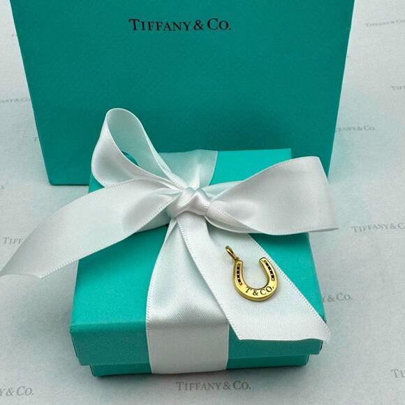 Tiffany & Co. Lucky 1837 Horseshoe Charm Pendant Yellow Gold 750 W /Pouch & Box - Picture 8 of 10